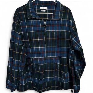 Urban Outfitters Oversized Plaid Quarter Zip